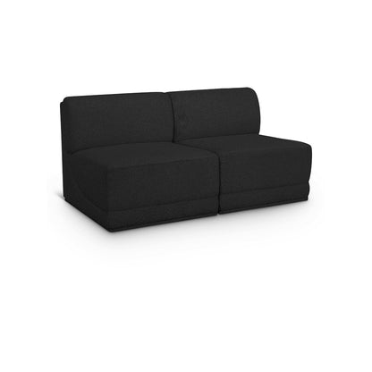 Ollie Black Boucle Fabric Modular Sofa
