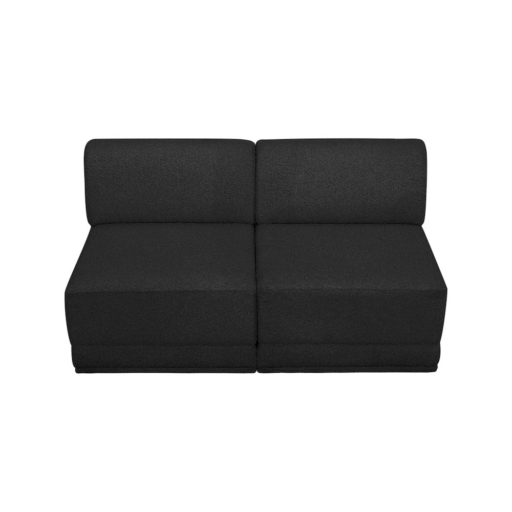 Ollie Black Boucle Fabric Modular Sofa