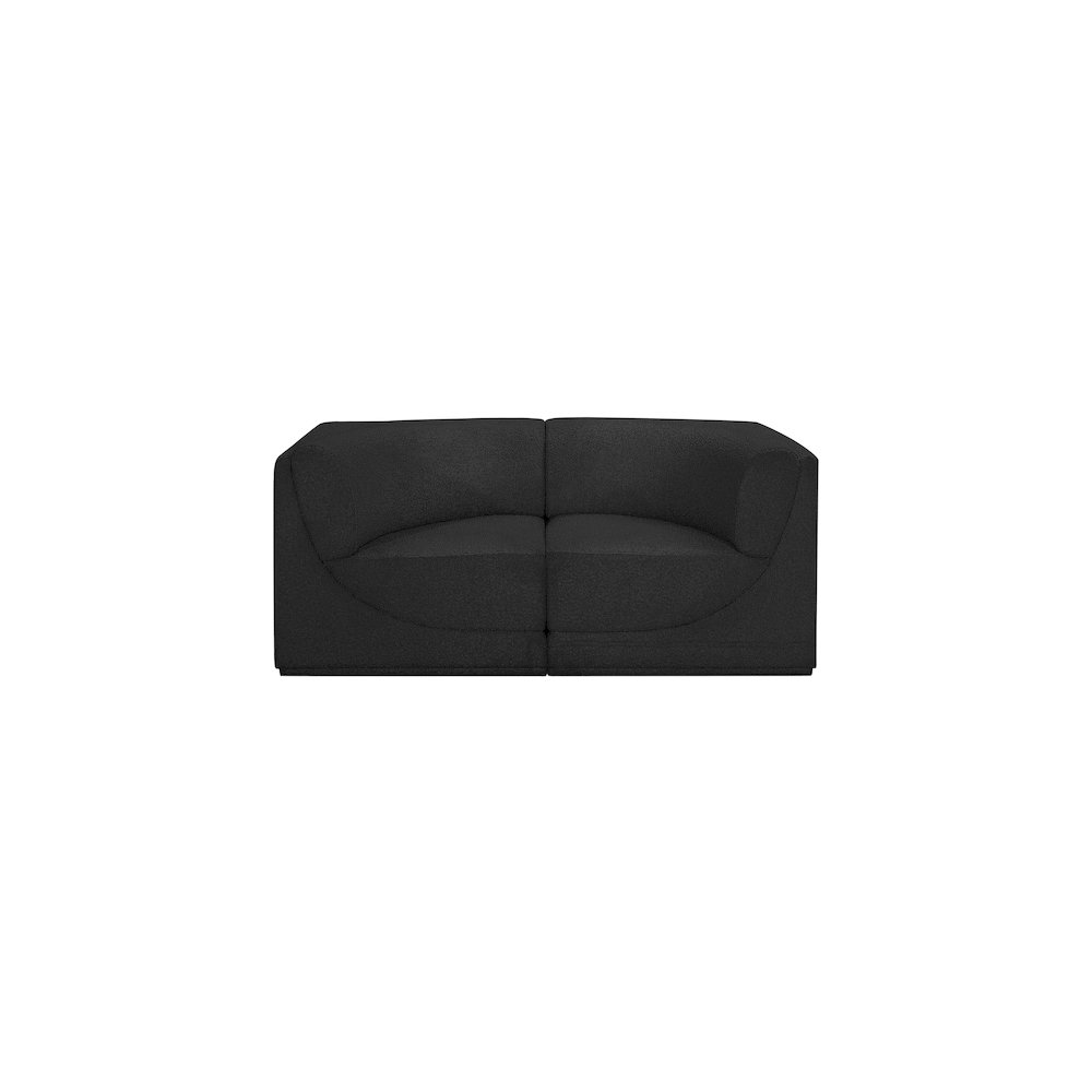 Ollie Black Boucle Fabric Modular Sofa