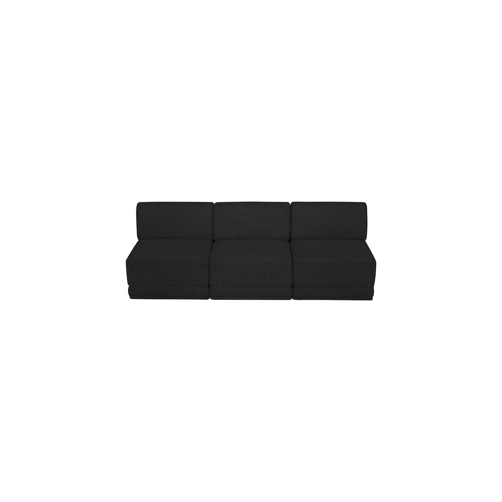 Ollie Black Boucle Fabric Modular Sofa