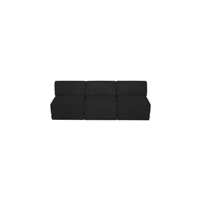 Ollie Black Boucle Fabric Modular Sofa