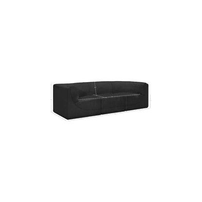 Ollie Black Boucle Fabric Modular Sofa