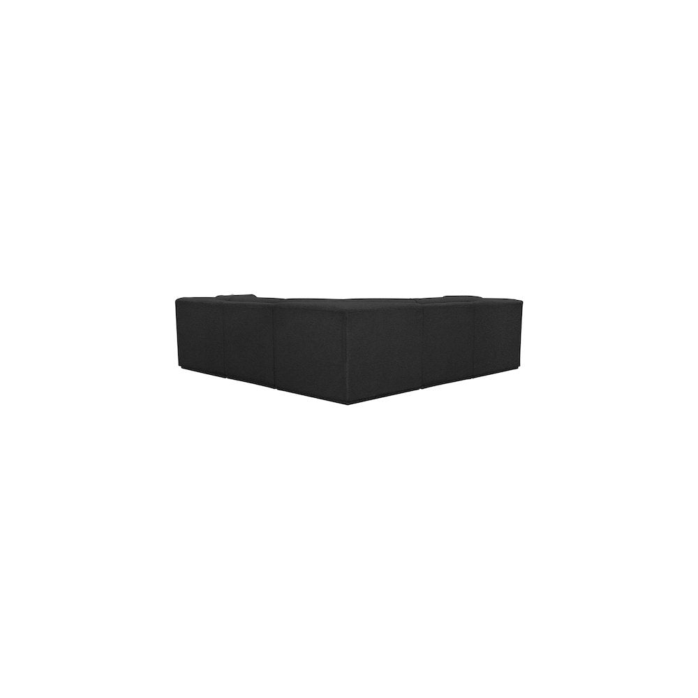Ollie Black Boucle Fabric Modular Sectional