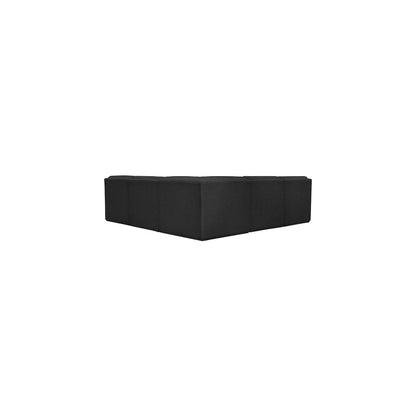 Ollie Black Boucle Fabric Modular Sectional
