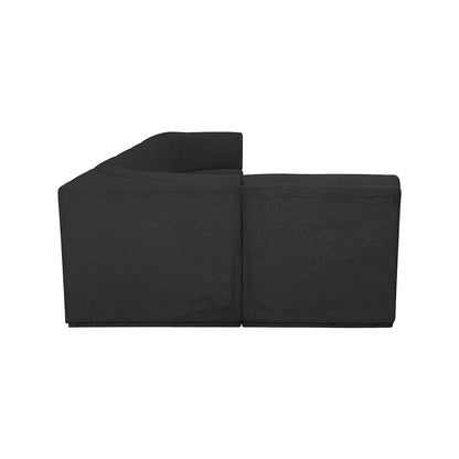 Ollie Black Boucle Fabric Modular Sectional