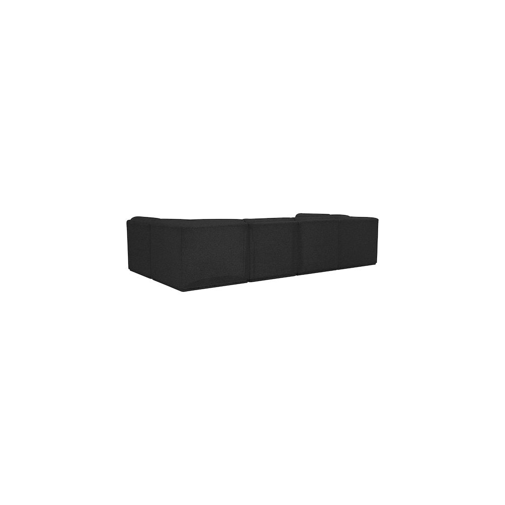 Ollie Black Boucle Fabric Modular Sectional