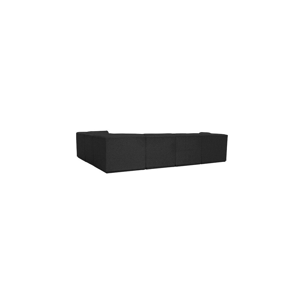 Ollie Black Boucle Fabric Modular Sectional