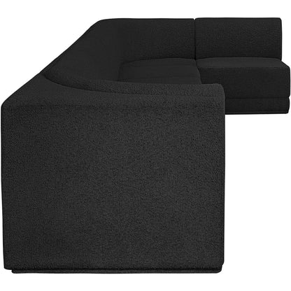 Ollie Black Boucle Fabric Modular Sectional