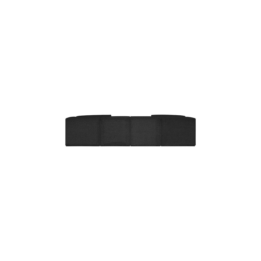Ollie Black Boucle Fabric Modular Sectional