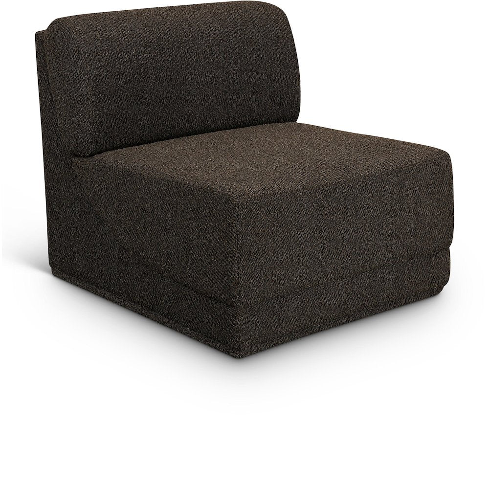 Ollie Brown Boucle Fabric Armless