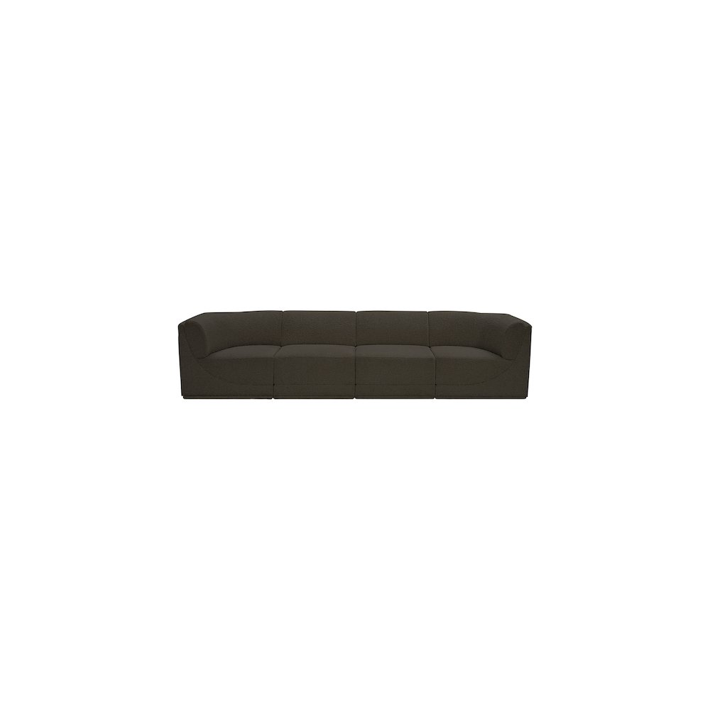 Ollie Brown Boucle Fabric Modular Sofa
