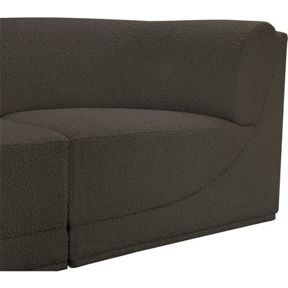 Ollie Brown Boucle Fabric Modular Sofa