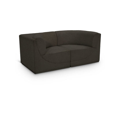 Ollie Brown Boucle Fabric Modular Sofa
