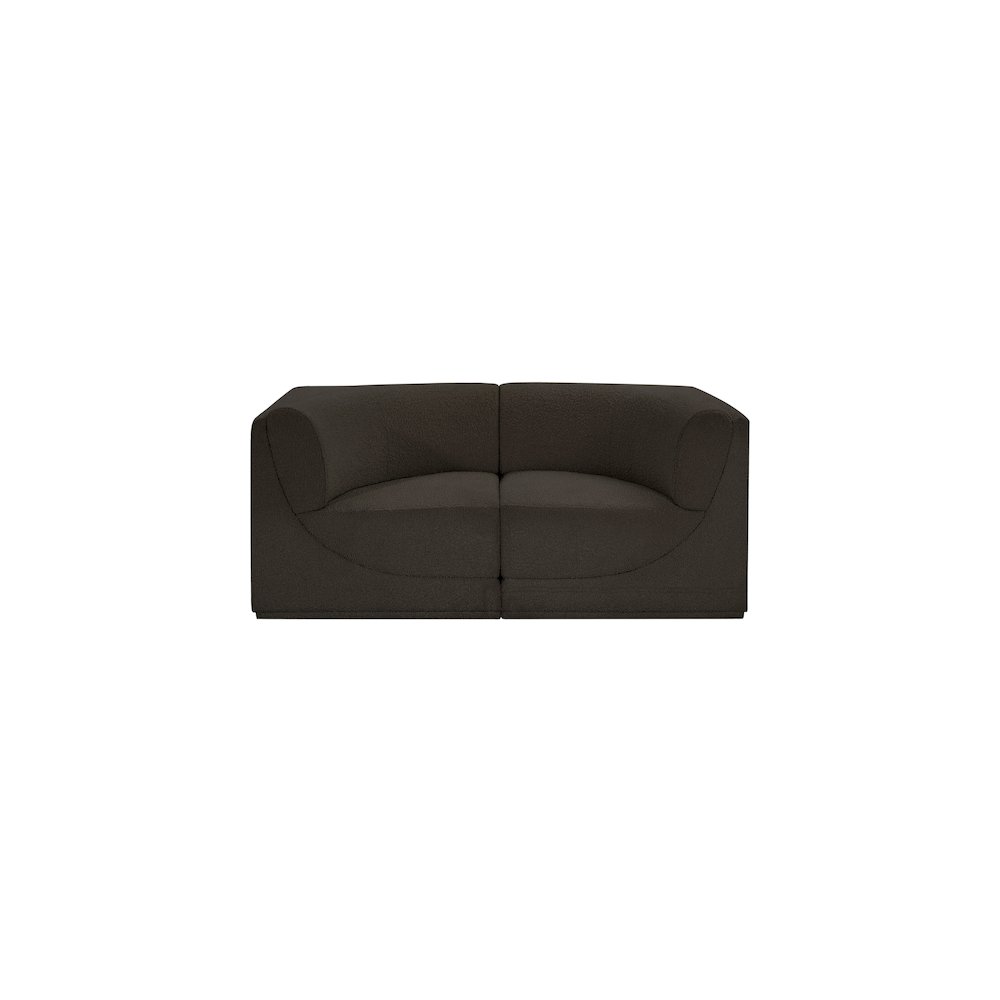 Ollie Brown Boucle Fabric Modular Sofa
