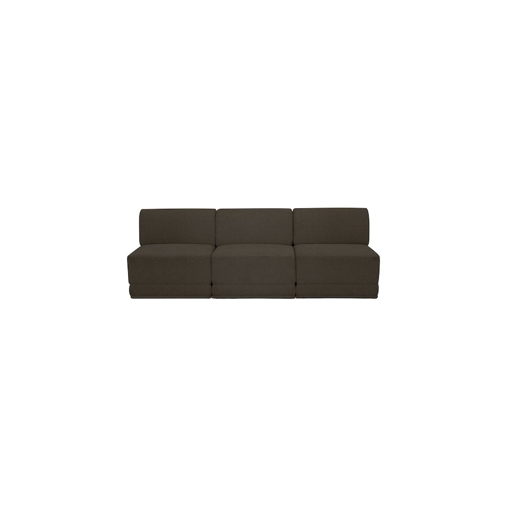 Ollie Brown Boucle Fabric Modular Sofa