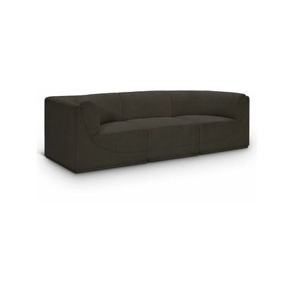Ollie Brown Boucle Fabric Modular Sofa