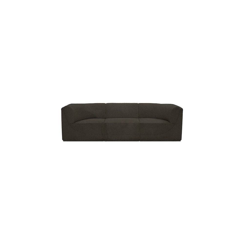 Ollie Brown Boucle Fabric Modular Sofa