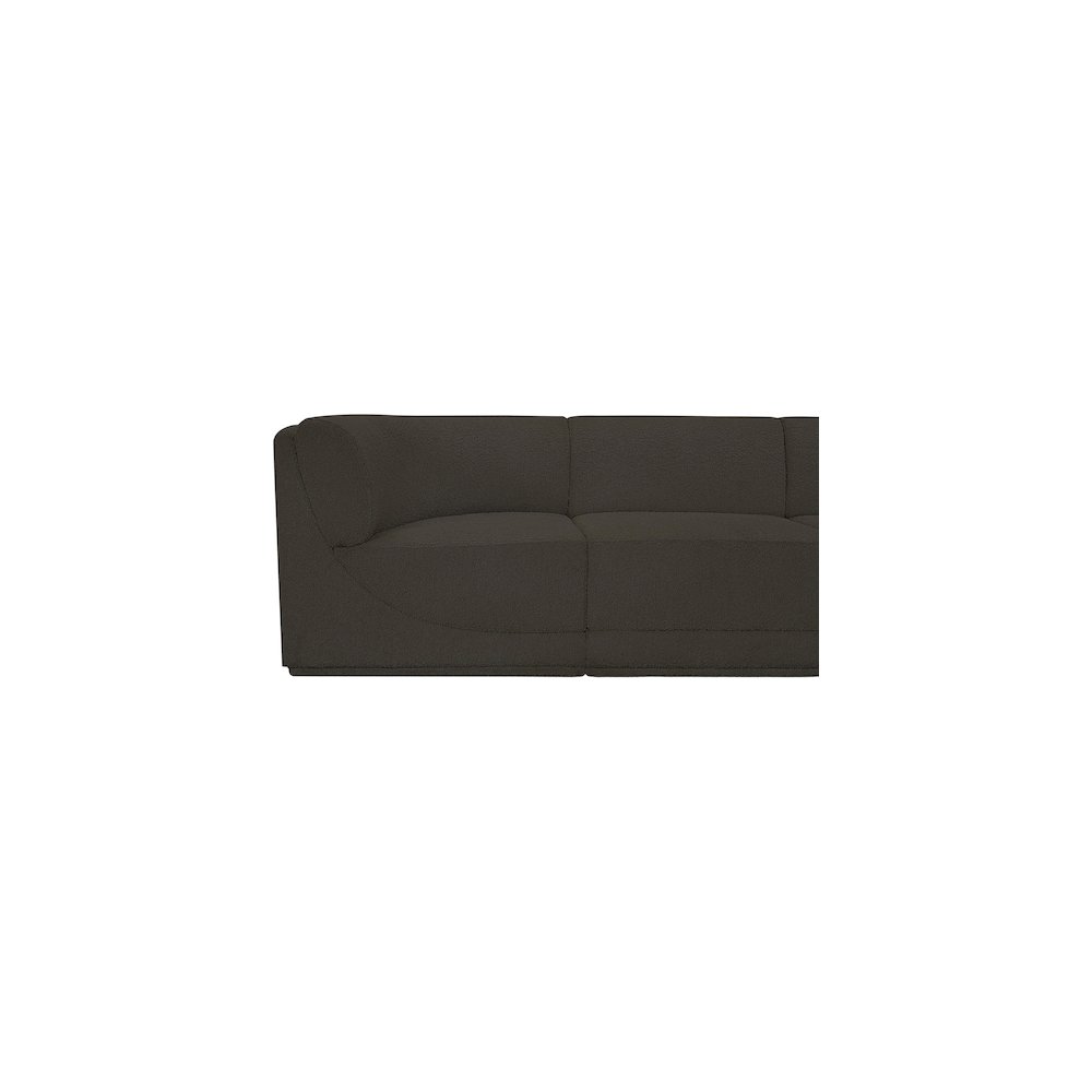 Ollie Brown Boucle Fabric Modular Sofa