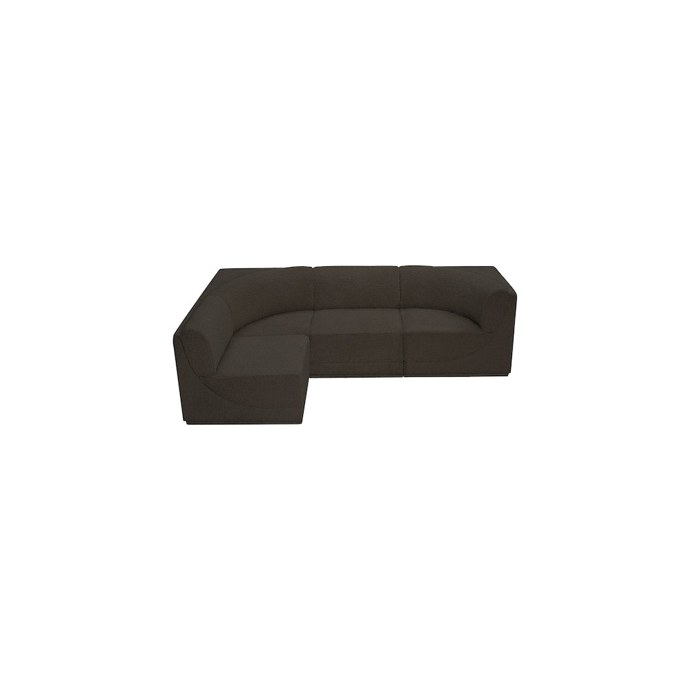 Ollie Brown Boucle Fabric Modular Sectional
