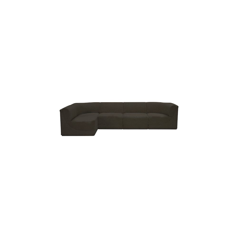 Ollie Brown Boucle Fabric Modular Sectional