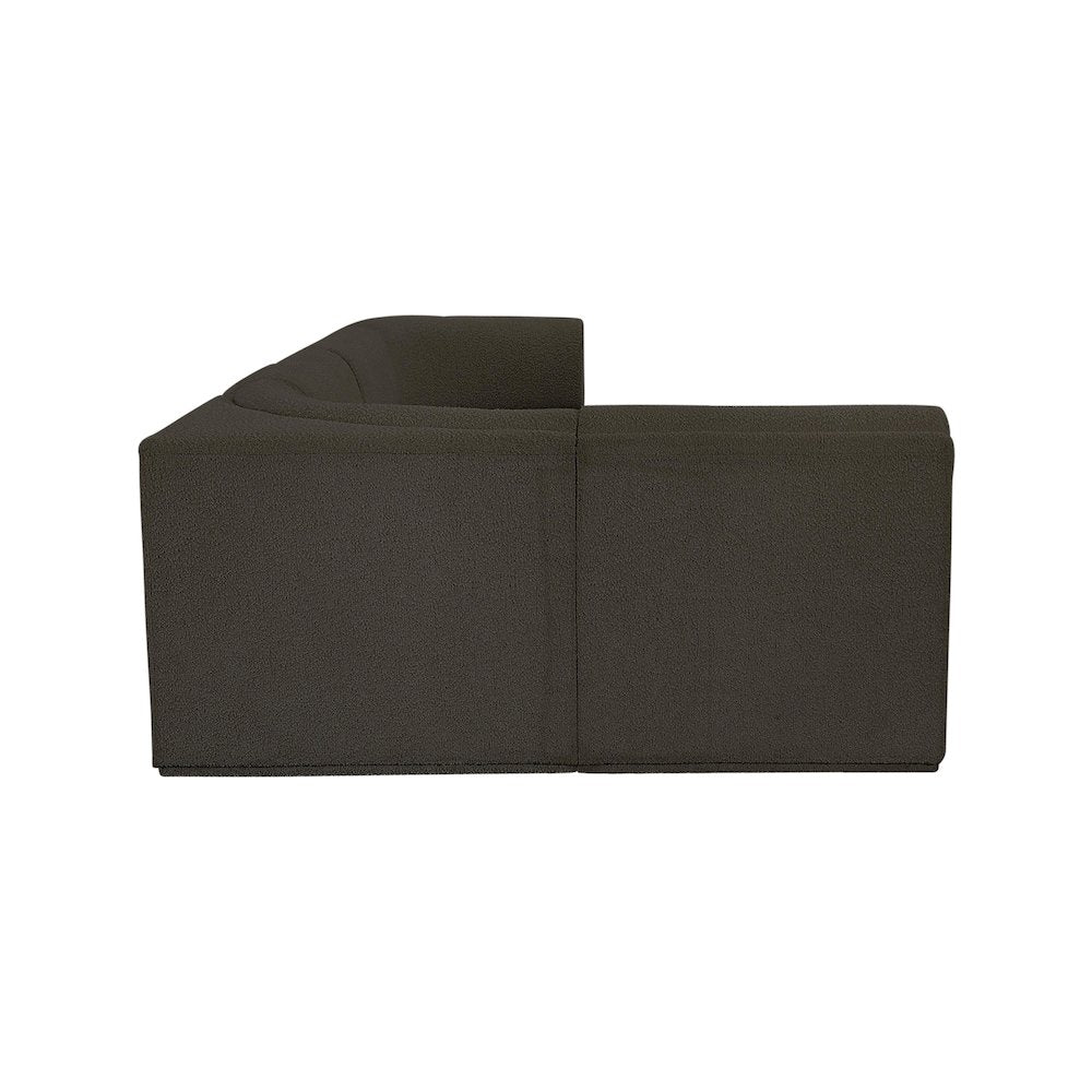 Ollie Brown Boucle Fabric Modular Sectional