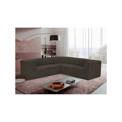 Ollie Brown Boucle Fabric Modular Sectional