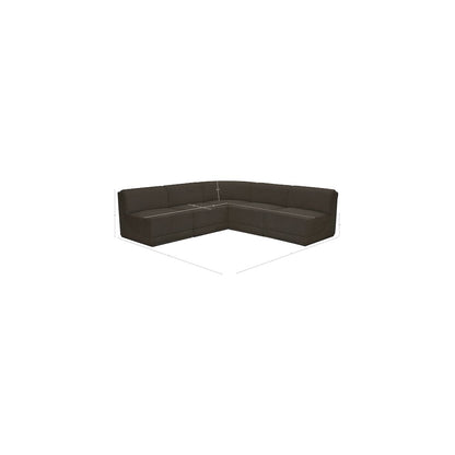 Ollie Brown Boucle Fabric Modular Sectional