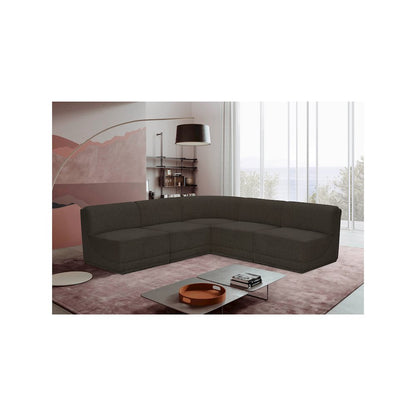 Ollie Brown Boucle Fabric Modular Sectional