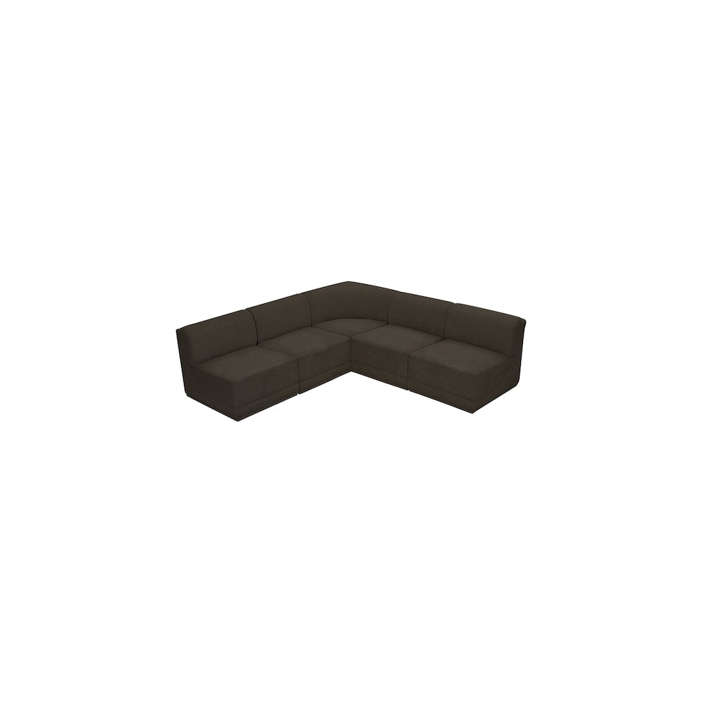 Ollie Brown Boucle Fabric Modular Sectional