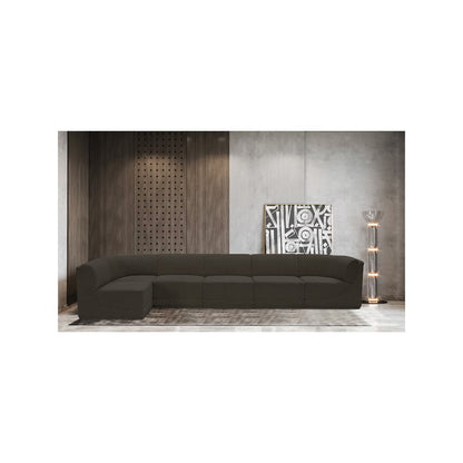Ollie Brown Boucle Fabric Modular Sectional