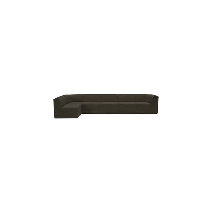 Ollie Brown Boucle Fabric Modular Sectional