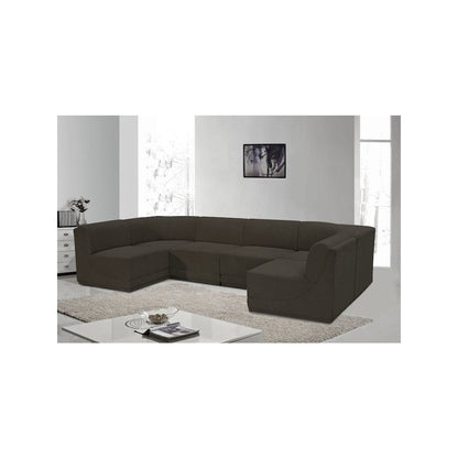Ollie Brown Boucle Fabric Modular Sectional