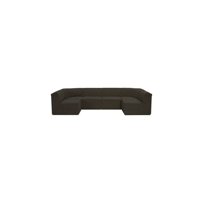 Ollie Brown Boucle Fabric Modular Sectional