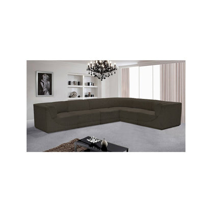 Ollie Brown Boucle Fabric Modular Sectional