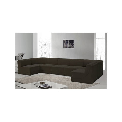 Ollie Brown Boucle Fabric Modular Sectional