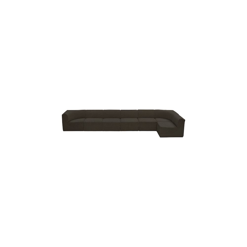 Ollie Brown Boucle Fabric Modular Sectional