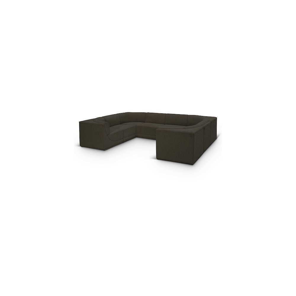 Ollie Brown Boucle Fabric Modular Sectional