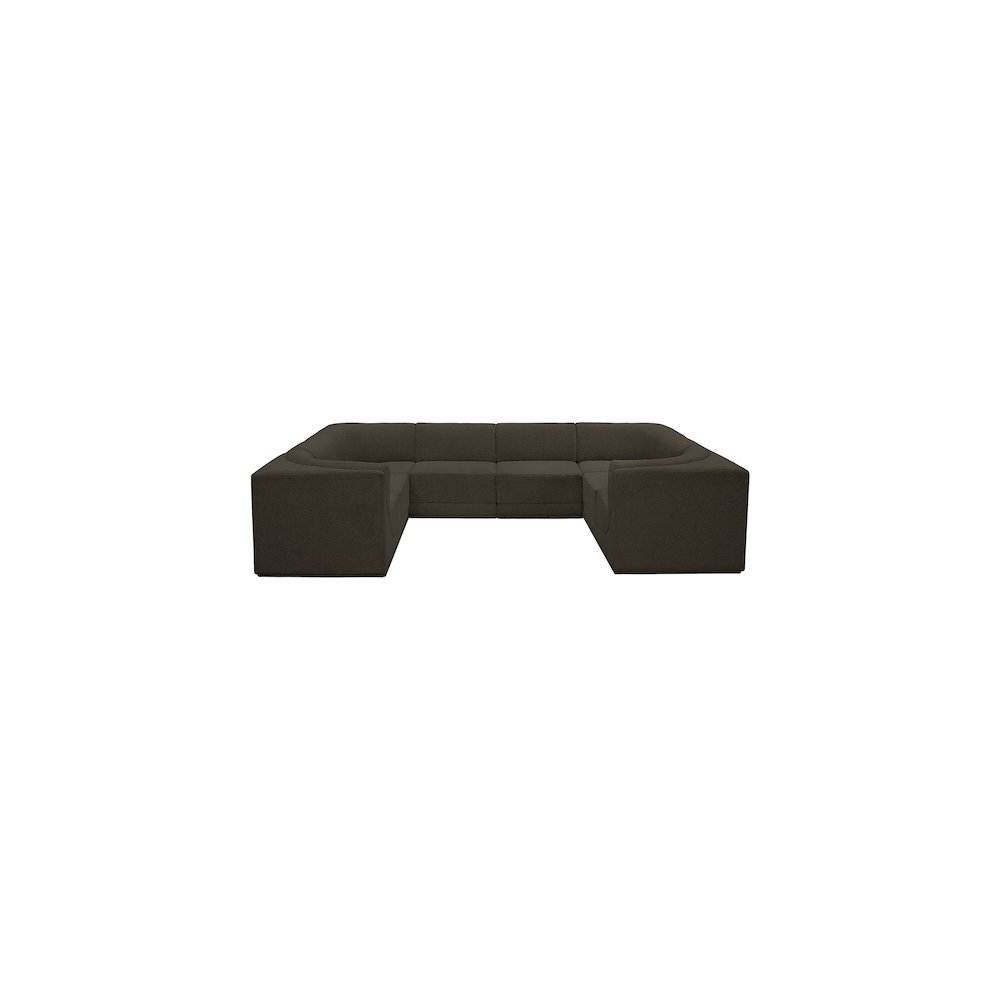 Ollie Brown Boucle Fabric Modular Sectional