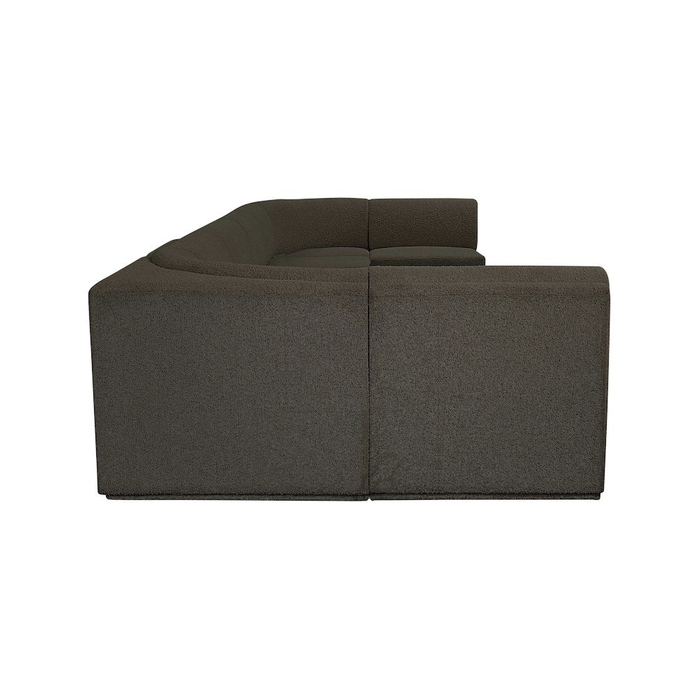 Ollie Brown Boucle Fabric Modular Sectional