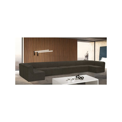 Ollie Brown Boucle Fabric Modular Sectional