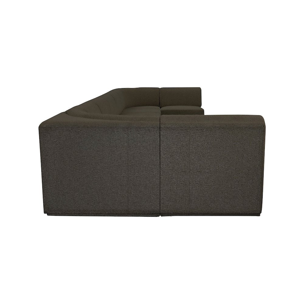 Ollie Brown Boucle Fabric Modular Sectional