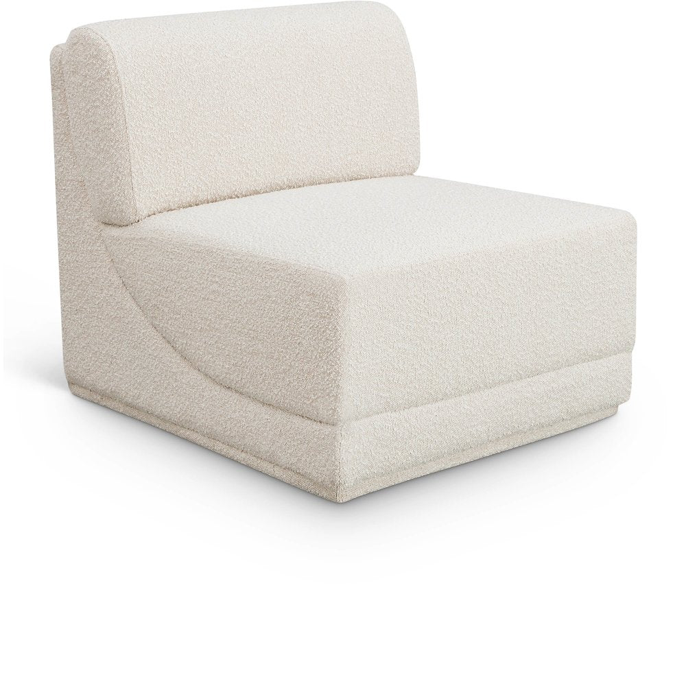 Ollie Cream Boucle Fabric Armless