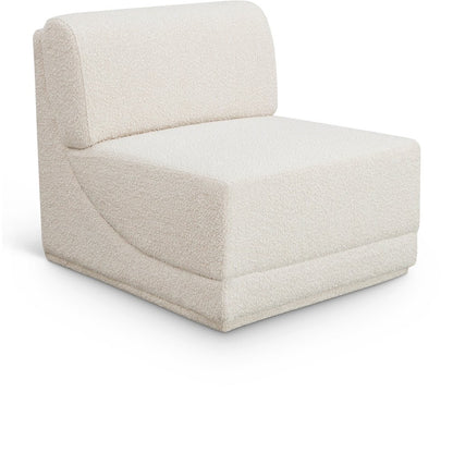 Ollie Cream Boucle Fabric Armless