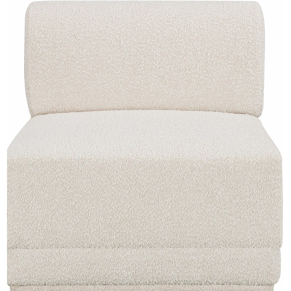Ollie Cream Boucle Fabric Armless