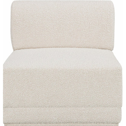 Ollie Cream Boucle Fabric Armless