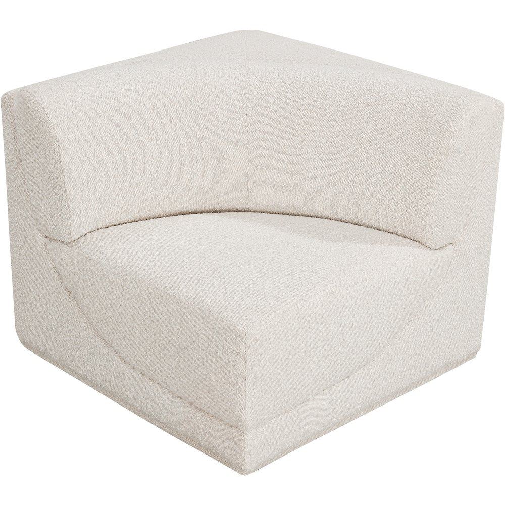 Ollie Cream Boucle Fabric Corner