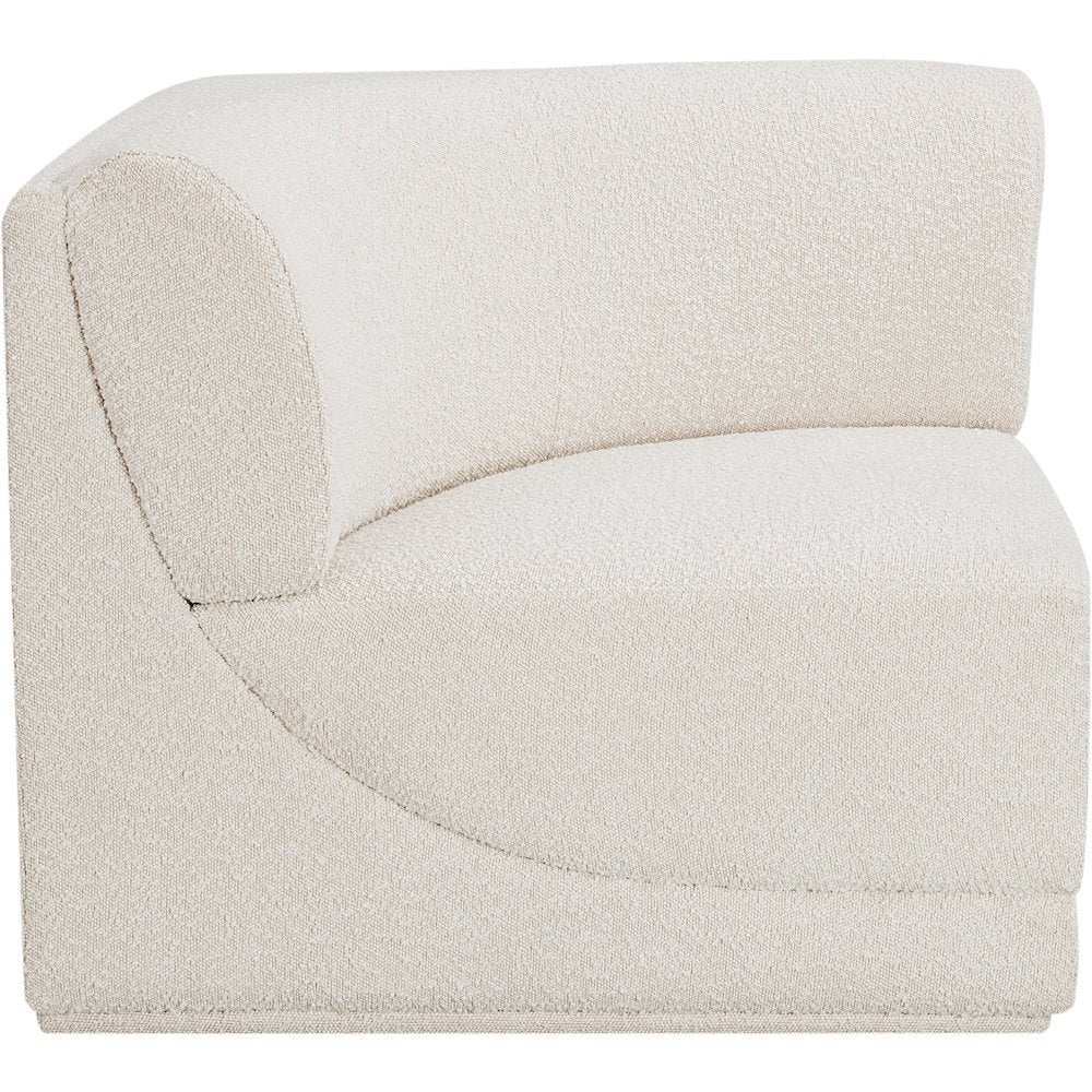 Ollie Cream Boucle Fabric Corner