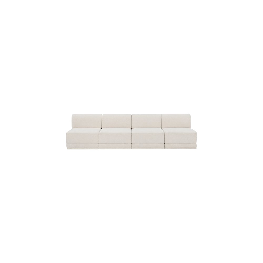 Ollie Cream Boucle Fabric Modular Sofa