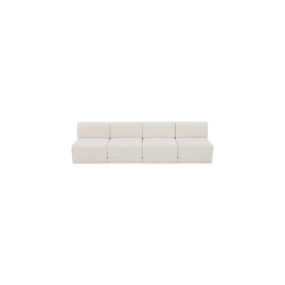 Ollie Cream Boucle Fabric Modular Sofa