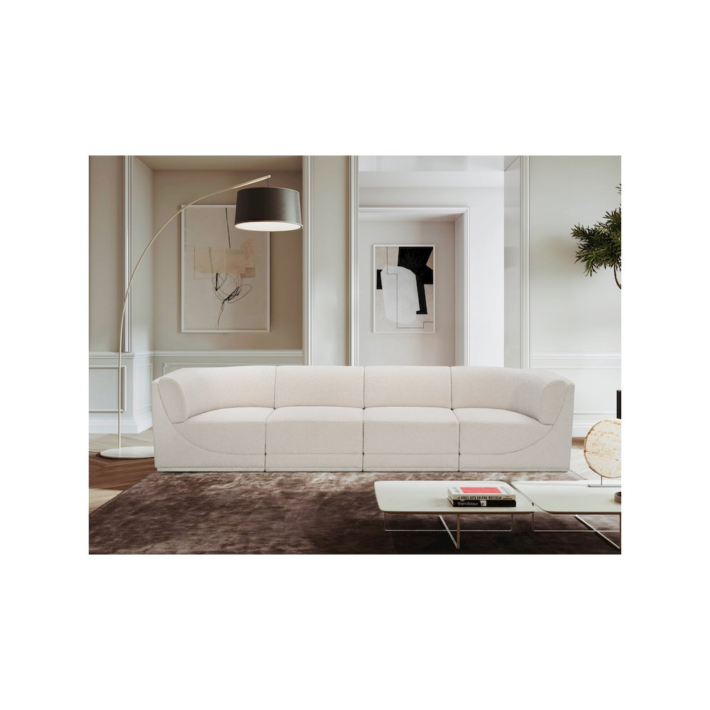 Ollie Cream Boucle Fabric Modular Sofa
